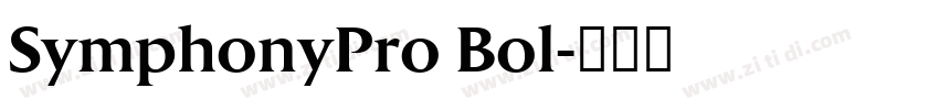 SymphonyPro Bol字体转换 SymphonyPro Bol字体转换